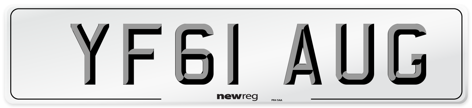 YF61 AUG Number Plate from New Reg